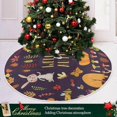thumbnail image 6 of GZHJMY Thanksgiving Tree Skirt Autumn Pumpkin Xmas Tree Skirt Floor Door Round Mat Decorations for Holiday Party Home Christmas Day Ornaments, 47.2", 6 of 6