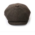 thumbnail image 3 of CoCopeaunts Wool Tweed Newsboy Cap Unisex Vintage Classic Casual Berets Hat Men Women Spring Winter Wild Warm Octagonal Cap, 3 of 7