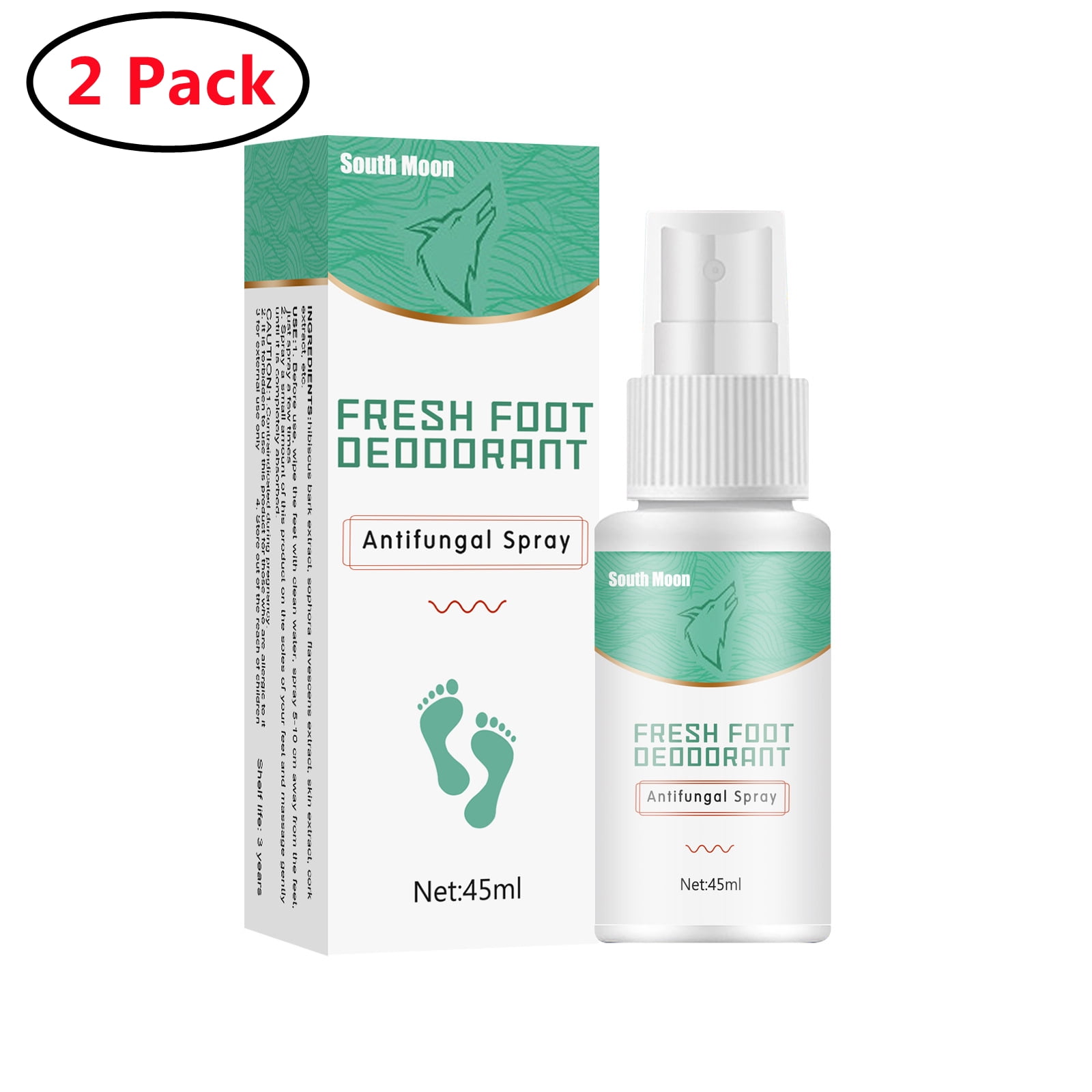 2 Pack Foot SprayAntifungal Foot Fungus Treatment Extra StrengthNatural Ingredients Itchy Skin