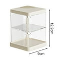 thumbnail image 6 of opvise Transparent Cosmetic Storage Box Breathable Moisture-Proof U-shaped Rotatable Organizer Multi-layer Beauty Egg Storage Shelf Four Layer White, 6 of 8