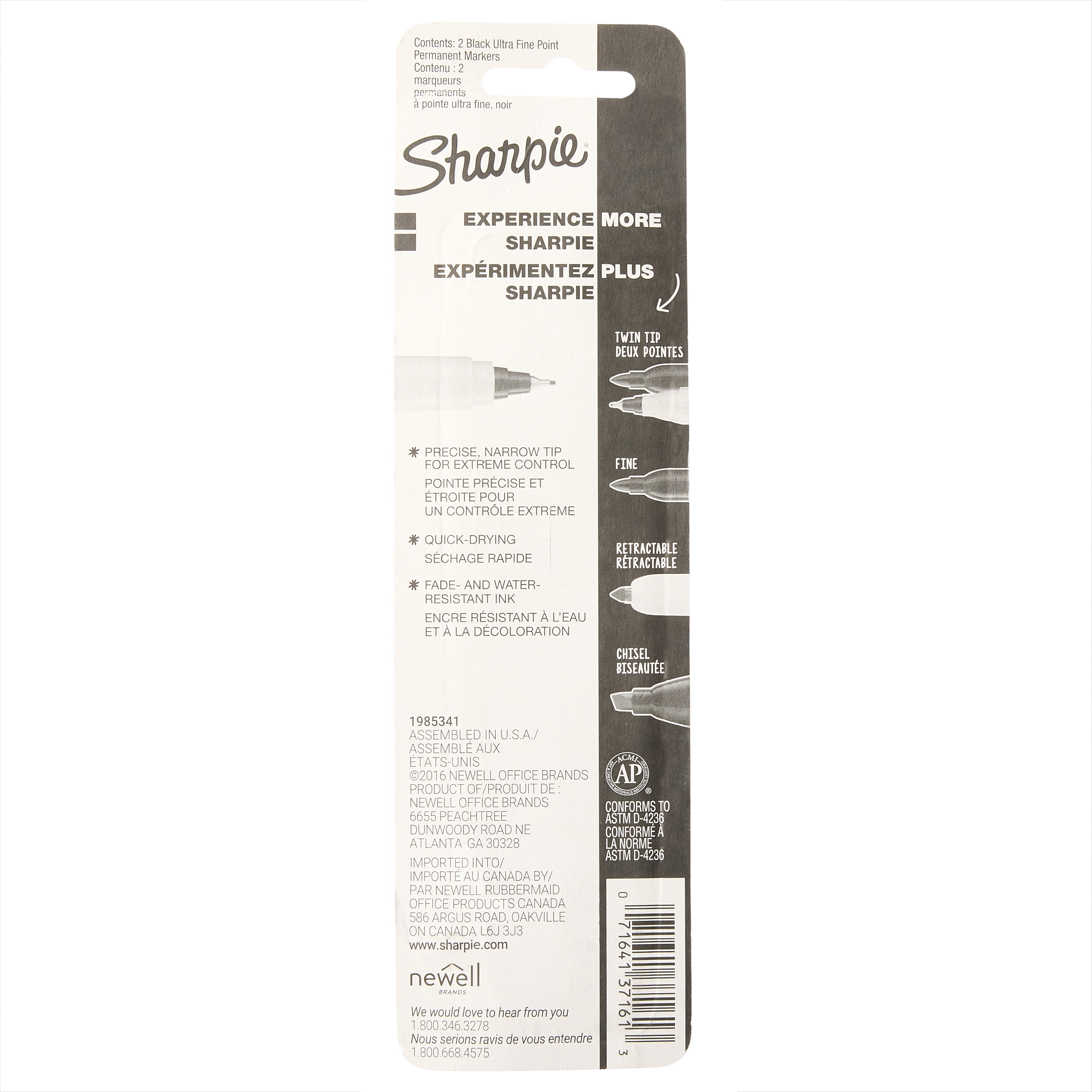 Sharpie Ultra Fine Point Black Permanent Markers, 12 Packs: 2 ct. (24 total)