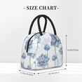 thumbnail image 3 of Ratiio Pale Blue Lotus Flowers Print Insulated Lunch Bag Women Reusable Lunch Box with Pocket for Work Picnic Travel, 3 of 6