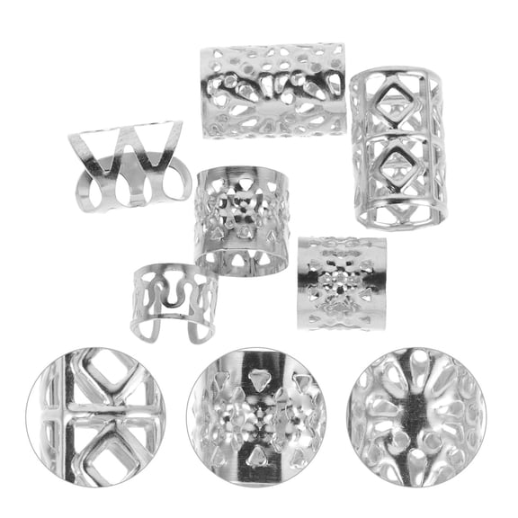 LOLIPPYY 120 Pieces Hair Jewelry Set for Braids, Metal Braid Cuffs, Clips, and for Trendy Dreadlocks Styling
