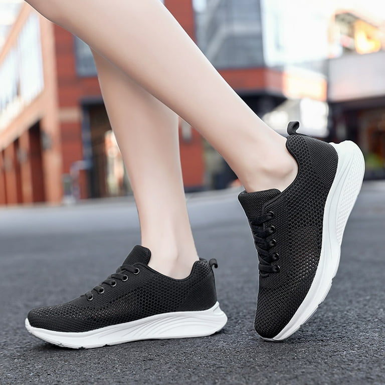 Black mesh women's sneakers sales