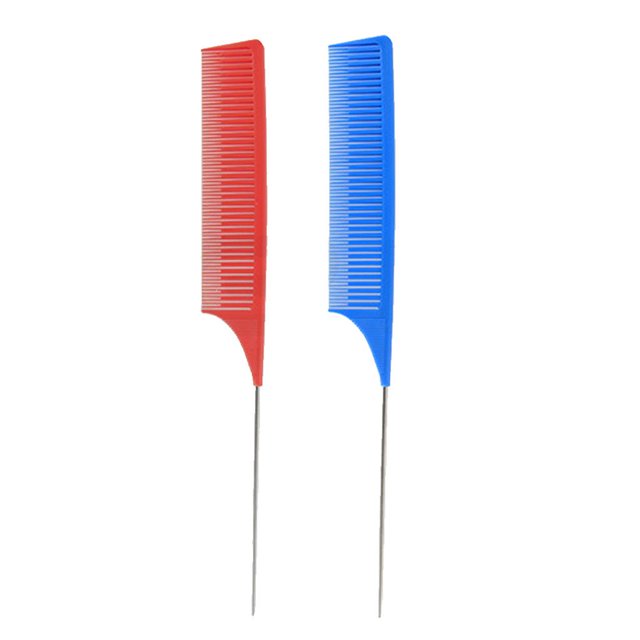 Peine para resaltar Yinane Unidireccional Coloración del cabello rojo azul 26x3cm