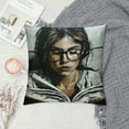 thumbnail image 2 of PRATYUS Book Lover Reading Books Club Librarian Black Glasses Go Away I'm Reading Throw Pillow Case Home Decorative Cushion Cover for Sofa Couch Bedding 18x18in, 2 of 5