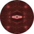thumbnail image 1 of Ahgly Company Machine Washable Indoor Round Transitional Fire Brick Red Area Rugs, 4' Round, 1 of 7