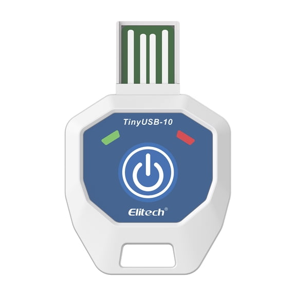 Elitech TinyUSB -10～40℃ 10 Pack Temperature Data Logger Single Use 90 Days in-Transit Trip Disposable Temperature Recorder PDF Report Tiny but Elite