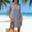 *Gray, variant on ClodeEU Women's Cotton Linen Lace Lapel V Neck Short Sleeve Shirt Dress,Casual Beach Cover Up Loose Dress Black,Women's Plus L