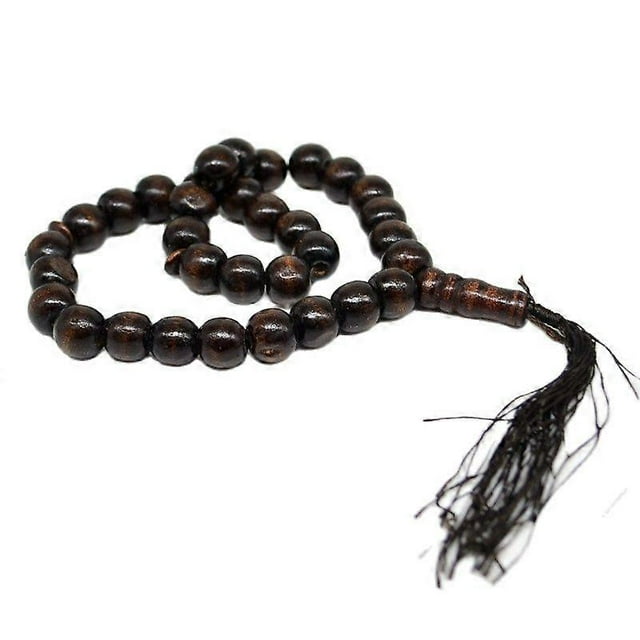 12mm Wooden 33 Prayer Beads Islamic Muslim Tasbih Subhah Masbahah Misbahah Allah Muhammad Rosary