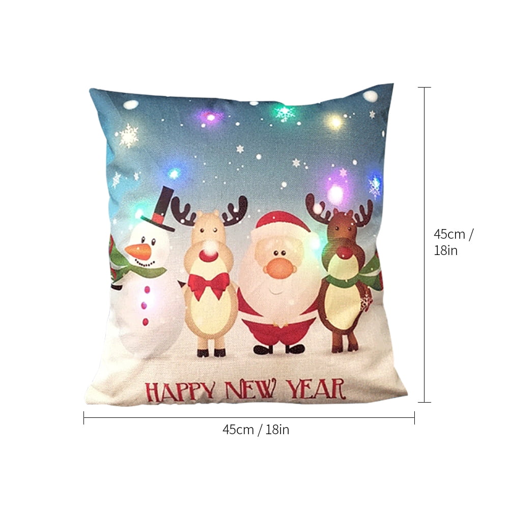 18 18 Inches 45 45cm Linen Colorful Led Light Christmas