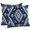 Dark Blue, variant on Black Boho Outdoor Pillow Covers, Waterproof Decorative Throw Pillowcases Set of 2, Retro Farmhouse Neutral Abstract Geometric Couch Cushion Cases with Zipper for Outside Patio Garden Sofa 20"x20"