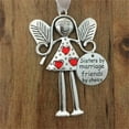 thumbnail image 2 of Friend Ornament under $5! Yannianjz Crazy Beautiful Friend Forever Ornament, Angel Girl Metal Hanging Decor, Christmas Gift for Best Friend, 3x2.5 Inch, 2 of 2