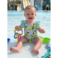 thumbnail image 4 of BemeyourBBs Toddler Baby Girl Summer One Piece Swimsuit Infant Girl Bathing Suit Cute Daisy Lemon Print Flying Sleeve Round Neck Swimwear for Pool Beachwear, 4 of 9