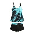 thumbnail image 5 of Oplxuo Two Piece Tankini Swimsuits for Women with Shorts Tummy Control Bathing Suits Athletic Swimwear, 5 of 5