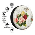 thumbnail image 4 of Susaid Vintage Bike Flower Butterfly Print Tire Covers,Waterproof Anti-UV Snow Sun Rain Tire Covers for RV,Truck, SUV, Trailer, Camper-15 inch, 4 of 6