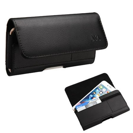 Insten Leather Wallet Case Horizontal Pouch with Card Slot & Belt Clip (6.53