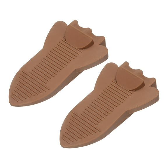 2 Pcs Door Stoppers for Bottom of Door, 2.13 Inch, Coffee