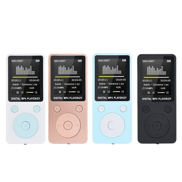 Reproductor de música MP3 y MP4 de 1,8 pulgadas, grabadora FM, antideslizante, portátil