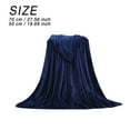 thumbnail image 3 of Throw Blanket for Couch, Sofa Blanket Flannel Coral Velvet Plain Blanket Solid Color Blanket Children Pet Blanket 50ÃÂ70cm Dark Blue, 3 of 8