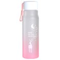 thumbnail image 2 of Walbest 560ml Gradient Elk Frosted Plastic Water Bottle Wide Mouth Leak-proof Water Cup, Portable Couple Space Cup, 2 of 7