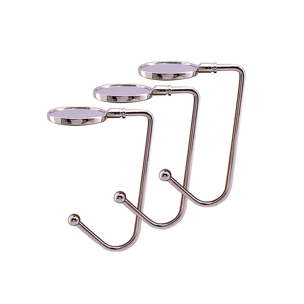 3 Pack Long Purse Hooks,Table Hanger Holder ,Portable Bag Holder Under