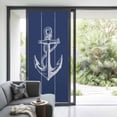 thumbnail image 3 of Nautical Anchor Privacy Window Film,Decorative Frosted Glass Window Film,Navy Blue Coastal Marine Minimalist Rope Reusable Peel and Stick Static Cling for Home Bathroom Office Glass Door 35.4"x78.7", 3 of 8