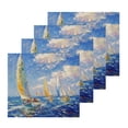 thumbnail image 2 of BZSMCE Towel Cotton Face Towel Soft Hand Towels Fashion Sailing Into The Horizon Pattern, 2 of 9