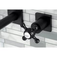 thumbnail image 3 of Kingston Brass KS6120BX Metropolitan Double-Handle Wall Mount Bathroom Faucet, Matte Black, 3 of 8