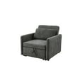 thumbnail image 4 of DOMETOUR Futon Chair Bed Convertible Sleeper Sofa, 3-in-1 Pull Out Sleeper Chair Beds Sofa Bed, Armchair Bed Sleeper for Living Room, Office, Apartment (Dark Grey Lint), 4 of 5
