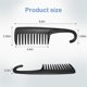 thumbnail image 3 of Peine de dientes anchos, peine de ducha con gancho, bueno para cabello rizado mojado y seco, peines premium sin enredos, color negro., 3 of 5