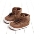 thumbnail image 2 of Ketyyh-chn99 Baby Girl Sneakers Toddler Shoes Boys High-Top First Walker Sneakers Ankle Support Baby Shoes for Early Walkers for 5,Brown, 2 of 6