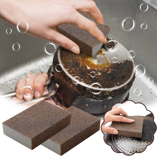 SCZ Kitchen Nano Esponja de esmeril para esponja de cocina para cepillo de sartén-2PC