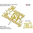 thumbnail image 3 of 53 Birthday Cake Topper Gold Glitter, Party Decoration Ideas, Sturdy Doubled Sided Glitter, Acrylic Stick. Made in USA (53rd), 3 of 4