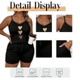 thumbnail image 6 of Cuteduck Women's Sets Summer Sleeveless V-Neck Plus Size 2-Piece Leopard-Print Casual Home Outfit 1X-4X, 6 of 9