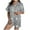 Gray, variant on Posijego Women's Pajama Sets Short Sleeve Button down Shirts Polka Dot Print Shorts Pj Sets Loungewear