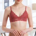 thumbnail image 4 of Aayomet Bras for Large Breasts Light Underwire T Shirt Lace Bra Convertible Straps (Red, L), 4 of 5