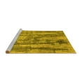 thumbnail image 2 of Ahgly Company Machine Washable Indoor Round Oriental Yellow Industrial Area Rugs, 6' Round, 2 of 4