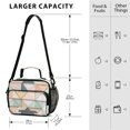 thumbnail image 4 of FORMRS Student Insulated Lunch Bag with Shoulder Strap Reusable Cooler Box for School, Pink Geometric, 4 of 9