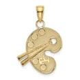 thumbnail image 3 of Real 14kt Yellow Gold Enameled Artist Palette Pendant; for Adults and Teens; for Women and Men, 3 of 4