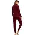 thumbnail image 6 of Purcoar Women's 2 Piece Velvet Sweatsuits Jogging Sweatshirt & Sweatpants Sport Wear Outfits, 6 of 7