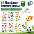 thumbnail image 6 of 90 Pcs Soccer Party Favor Set, 6 Goodie Bags with Party Favors, Soccer Birthday Party Supplies, 60 Stickers, 6 of 9