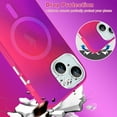 thumbnail image 4 of Designed for iPhone 15 Case Magnetic Fluorescent Iridescent Laser Cute Slim Phone Case for Women Men Girls Compatible with MagSafe Protective Luxury Cover 15 Hot Pink, 4 of 12