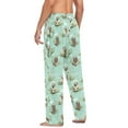 thumbnail image 6 of joogoo Men's Pajama Pants Sloth with Leaves Cotton Long Sleepwear Lounge Pants S, 6 of 7