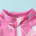 thumbnail image 3 of Toddler Swimsuit Girl Summer Toddler Girls Long Sleeve Ruffles Prints Swimwear Beach Swimsuit Bikini Swimsuits for Teens Hot Pink 18 Months-24 Months, 3 of 7
