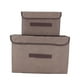 thumbnail image 1 of Caja de almacenamiento plegable de 2 piezas, no tejida, rectangular, tela, cesta de ropa, contenedor de juguetes con tapa AweSitey HA8413-02B, 1 of 7