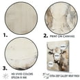 thumbnail image 3 of Designart "Distinguished Beige Bovine Image III" Cattle Floater Framed Wall Decor, 3 of 5