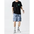 thumbnail image 3 of Niepce Inc Japanese Streetwear Emerald Tiger Graphic Embroidery T-shirts (Men's), 3 of 6