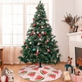 thumbnail image 7 of Lsque Hand Drawn Watermelon Print Christmas Tree Skirt, Tree Skirt with Ties or Velcro, Perfect for Holiday Decorations, Halloween, and New Year-36", 7 of 7