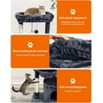 thumbnail image 4 of ANHXN Small Leopard Print Cat Tree for Indoor Cats, Cat Tower with Scratching Post, Modern Cat House with Padded Perch, Kittens Condo with Cradle, 4 of 14